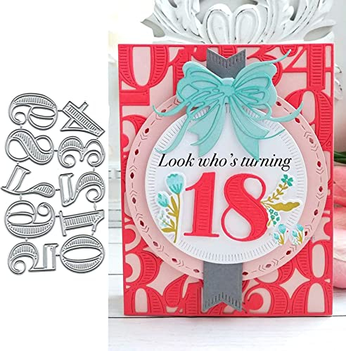 Metall-Stanzformen mit arabischen Ziffern, Spitze, Buchstaben, Zahlen, Blume, Stanzschablonen, DIY, Scrapbooking, Fotoalbum, dekorative Prägung, Papierkarten