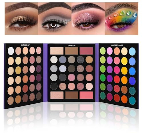 UCANBE Pretty All Set Eyeshadow Palette Pro 86 Colors Makeup Kit Matte Shimmer Eye Shadow Highlighters Contour Blush Powder All In One Makeup Pallet(02)
