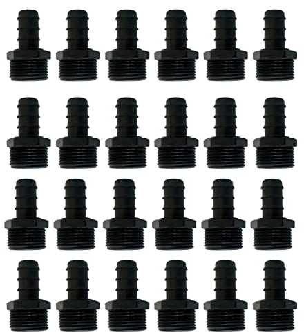 [Pack 50] Enlace de Goteo de Ø 16mm x 3/4 para Riego por Goteo - Accesorio de riego esencial para una instalación de riego eficiente - Adaptadores/racores machos para Manguera de Goteo