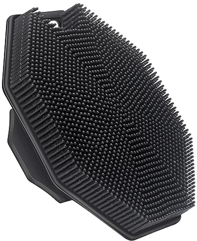 Alyvisun Spazzola per il Corpo in Silicone con Gancio, Scrub Corpo da Bagno [Esfoliare e Massaggiare Delicata], Luffa in silicone per Adulti e Bambini, Perfetto per Tutti i Tipi di Pelle