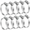 Bolatus Fascette stringitubo regolabili da 32-50 mm, 10 fascette stringitubo in acciaio inossidabile 304, per fissare i collegamenti dei tubi, tubi dell'acqua e del carburante