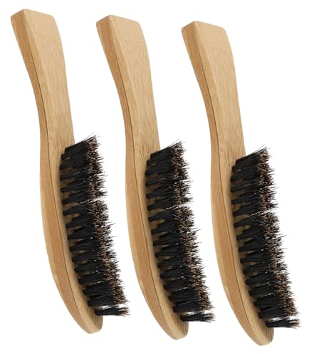 Beavorty 3stücke Bartbürste Für Männer Aus Natürlichen Wildschweinborsten Mit Langem Holzgriff Für Pflege Und Reinigung Beim Rasieren Und Kämmen Bartpflegewerkzeug Für Unterwegs