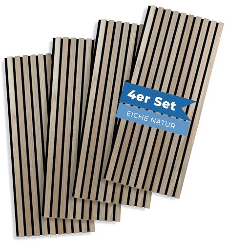 PROVISTON Paneles acústicos de madera 3D de roble natural, 120 x 60 cm, 18 mm, láminas de madera de densidad media sobre fieltro, absorbentes de sonido, decoración de pared para salón, dormitorio