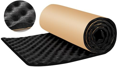 Baketron 20mm Isolation Phonique Voiture Tapis 100cm×50cm,Mousse Anti Bruit auto-adhésifs,Insonorisation Capot Moteur,Isolation en mousse matériau