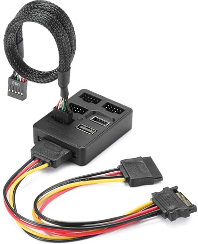 Hub USB 5 Puertos Interno USB 2.0 a 3.2 Gen1 Adaptador 9 Pines a USB-C