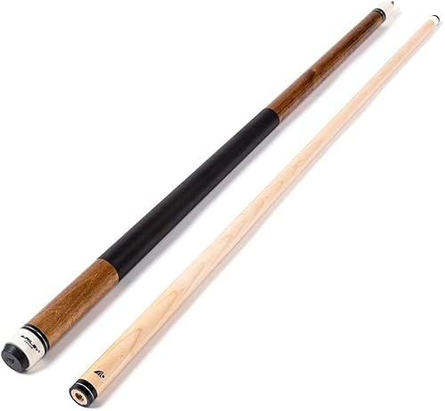 Riley Amerikanischer Billardqueue mit Kunstleder-Griffabschnitt, 58 (147 cm), 13 mm Spitze (Mittlere Holzfärbung - nur Queue)