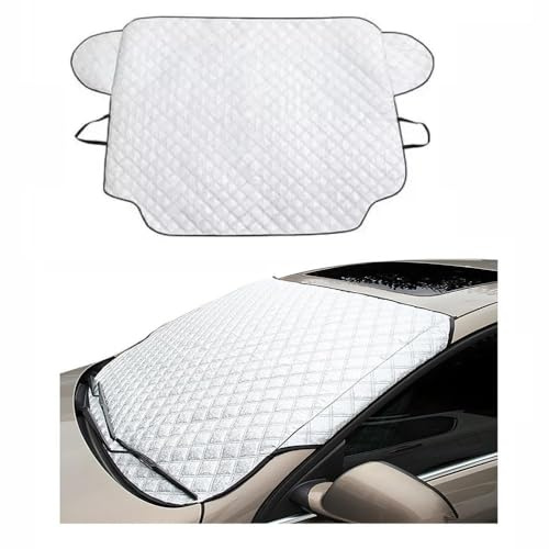 GNTHERF Protege Pare Brise Hiver, pour Peugeot 207 207CC 207 SW 206 206CC 206 SW 208 307 308 2008 3008 Couverture Brise Voiture Repliable Universelle Anti Givre et Neige Soleil Poussière
