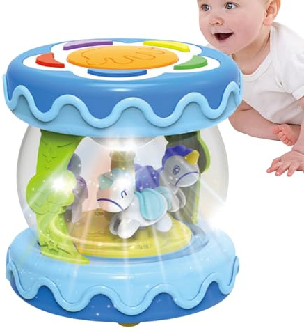 Giocattolo Luminoso Musicale Per Bambino | Proiettore Rotante – Oceano Sensoriale Interattivo Con Musicali E Per Trascorrere Del Sulla Pancia | Regalo Educativo Precoce 6 12 18 Ragazzi