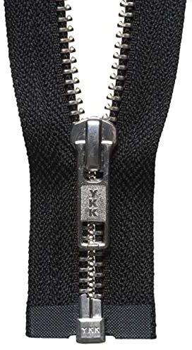 YKK Cremallera abierta Nº 580 Negro, 61 cm de longitud