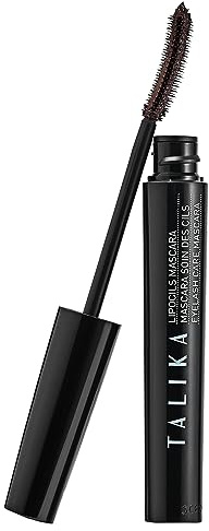TALIKA Lipocils Mascara Braun - Wimperntusche für Lange Wimpern und Wimpernwachstum, 29% Mehr Länge* - Braune Wimpern Pflege Mascara, 8.5 ml