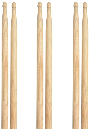 Windspeed 3 Pairs Drum Sticks, Classic Maple Wood Tip Drumsticks for Students and Adult (32cm)