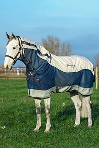Horseware Rambo Summer Series Regendecke Übergangsdecke Navy/Grey Turnout 0g Deckengröße:145 cm / 6´6
