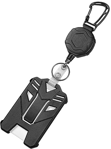 Vicloon taktischer ID-Kartenhalter, jojo Badge Reel, Einziehbarer Ausweishalter, ID-Kartenhalter mit einziehbarer, Kartenhalter Ausweis Clip Schlüsselanhänger mit Ausweishülle Ausweishalter