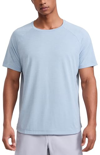 CRZ YOGA Quick Dry Crewneck T-Shirts | Workout, Lightweight, Classic Fit, Short Sleeve Shirts for Men