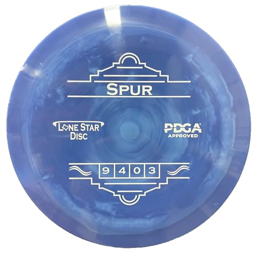 Lone Star Disc Alpha Spur Golf-Fairway-Driver, Overstable Disc, ab 170 g, langlebiger und glatter Premium-Kunststoff, zuverlässige Stabilität für Rückhand- und Vorhandaufnahmen, Farben können