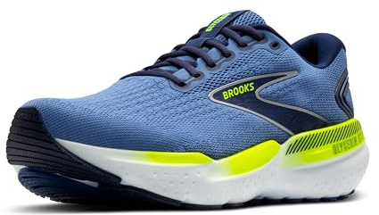 Brooks Herren Glycerin GTS 21 Sneaker, Blau/Peacoat/Zitronengelb, 43 EU
