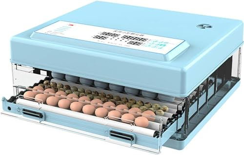 GZYHDC Eierkubator, Vollständig Automatischer Digitaler Eierruter, Mit Der Kontrolle Der Turner -Eier -Brütertemperatur, Zum Schlüpfen Von Hühnern, Enteneiern, Gänseeier, 72 Eiern