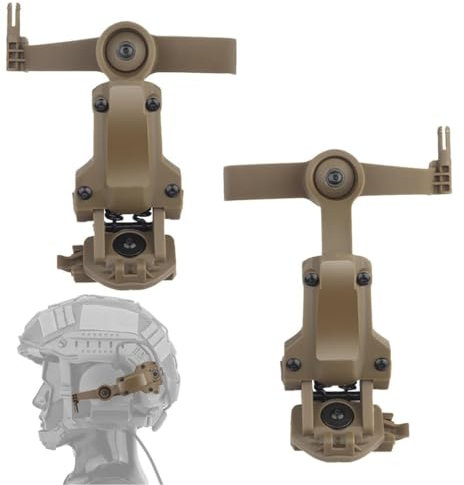 TS TAC-SKY Airsoft Helm ARC Schienenadapter Multi-Winkel Rotation Suspension Kopfhörer Halterung Halter for Comta 2/3 Tactical Headset Mount Paintball(BKC)