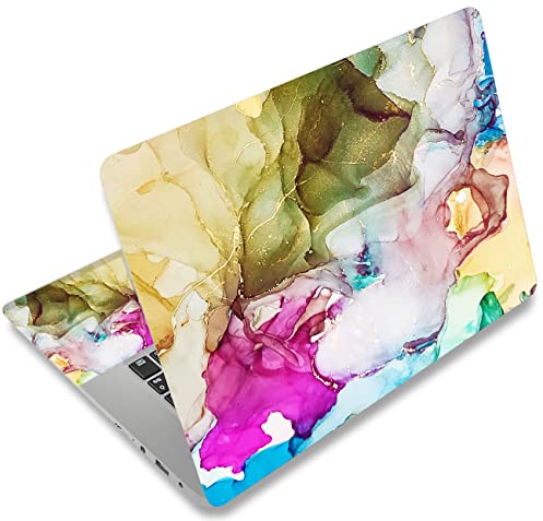 icolor Laptop Skin Sticker Decal 12 13 13.3 14 15 15.4 15.6 inch Personalized Universal Notebook Vinyl Skin Stickers Cover Art Decal Computer Protector (Colourful Marble)