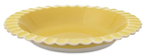 Jamie Oliver Big Love Super Server, Large Bright Yellow Stoneware Oven-to-Table Serving Bowl with Scalloped Edges, Serve Pastas, Salads, Desserts, Dishwasher, Microwave, Oven-Safe, 34x5CM