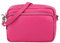 SH Leder Echtleder Umhängetasche Clutch kleine Tasche Abendtasche Alltagstasche mit Verstellbar Schultergurt 18x13cm Pia G394 (Pink)