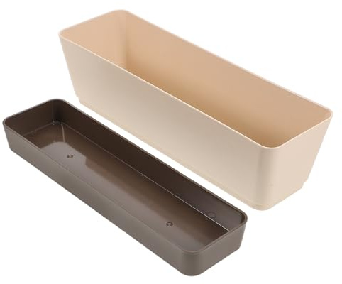 ifundom Fioriera Rettangolare con Vassoio Contenitore per Piante per Davanzale Balcone e Ufficio Design e Resistente con Drenaggio Ottimale