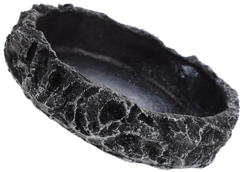 KOCKSHION Bol Eau pour Reptiles Résistant à Usure Bol Multifonction pour Alimentation et Eau de Tortue Lézard Serpent et Amphibiens Anti-Renversement pour Terrarium