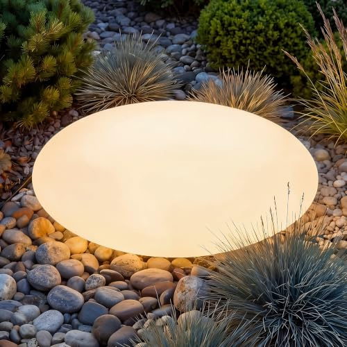 tectake® Esfera Led con Mando y Luz Nocturna Ø 35 x 21,5 cm, Luces Led Habitacion para Decoracion Hogar y Jardin, Luces Terraza, Iluminación Jardin, Lampara Exterior, Decoración Habitación