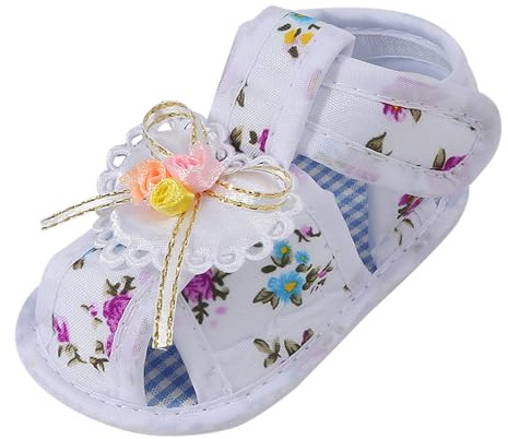 Baby Learning To Walk Sandals Spring Summer Autumn Shoes 0 1 Year Old Baby Single Shoes Cute Bow Soft Sole Newborn Baby Casual Learning To Walk Shoes Boys Size 6 Shoes Toddler (White, 3 Infant)