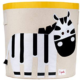3 Sprouts Korb Kinderzimmer - Spielzeugkorb für Spielzeug Aufbewahrung, Wäschekorb Kinder - Aufbewahrungskorb Spielzeug, Korb für Kinderzimmer, Aufbewahrungskorb Kinder - Zebra