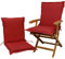 Indoba IND-70431-AUNL-2 2 x Sitzauflage Niederlehner Premium, extra Dicke Polsterauflage mit Reißverschluss, 100 x 50 x 9 cm, Rot