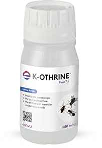 Envu, K-Othrine Flow 7,5, Insetticida Concentrato, per Trattamenti in Ambito Zootecnico e Civile, Contro Insetti Striscianti e Mosche, 250 ml