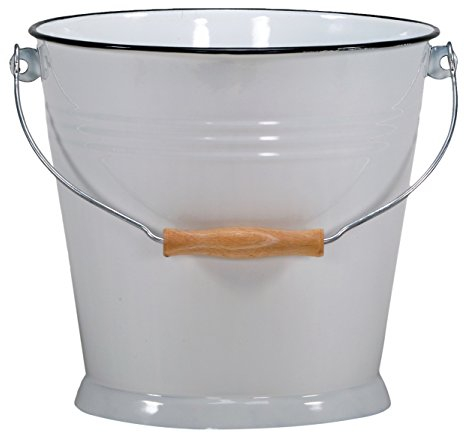 Krüger Wassereimer, Emaille, Weiß, 28 x 28 x 22,5 cm