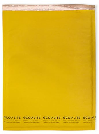 IPG Eco-lite #4 ELSS4 Golden Kraft Bubble Mailer, 9.5 x 14.5 (Case of 100)