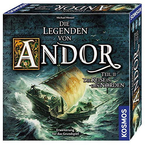 Kosmos 692346 Die Legenden von Andor - Teil II Die Reise in den Norden, Erweiterung für das Grundspiel Die Legenden von Andor, ab 10 Jahren, Fantasy-Brettspiel, bunt