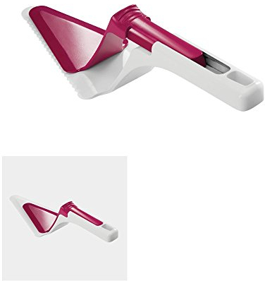 Metaltex Pala Scorrevole per Servizio Dolci, Bianco e Viola, 35 x 10 x 6 cm