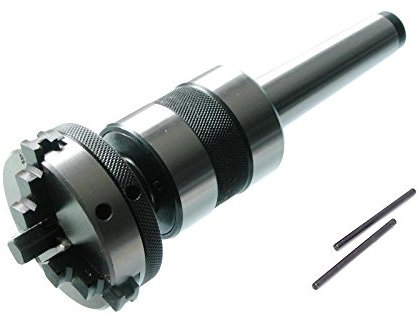 Tige MT2 haute précision M14x 1 avec mandrin auto-centrant à 3 mâchoires de 65 mm – Tête de tour 2MT