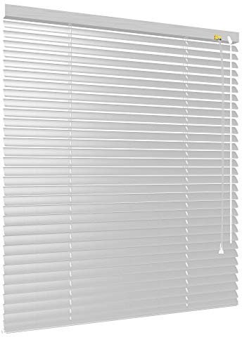 etusimo Alu Jalousie viele Größen und Farben Aluminium Lamellen Rollo Faltrollo Jalousette Wandmontage Deckenmontage Tür Fenster Sonnenschutz Sichtschutz Blendschutz Hitzeschutz (70 x 220 cm, Silber)