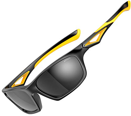 ATTCL TR90 Unbreakable Polarized Sport Kids Sunglasses For Boys Girls Age 3-10 Child JDRW001 black+Orange