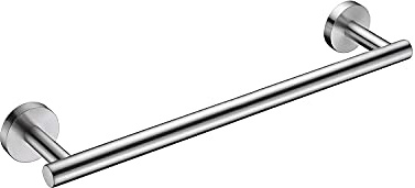 Nolimas Brushed Nickel Bath Towel Bar Single Bars Towel Rack Rod Classic Wall Mounted SUS304 Stainless Steel Bathroom Towel Holder Toilet Kitchen Towel Shelf Single Layer,16 inches