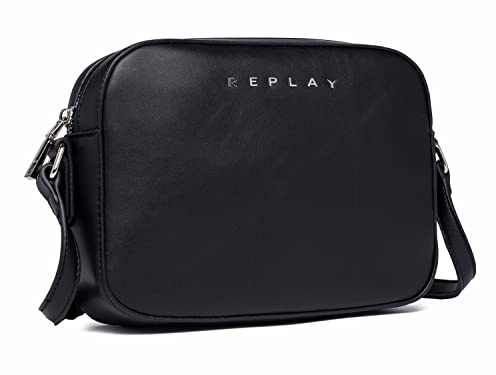 Replay Damen Umhängetasche aus Kunstleder, Black 098 (Schwarz), Onesize