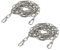 Vigtayue 304 Stainless Steel Chains 2pcs1/8 2M Metal Chain Link Hanging Safety Solid Coil Chains, for uspension Plants/Pet Dog/Fence/Heavy Duty Mirror(3MM)