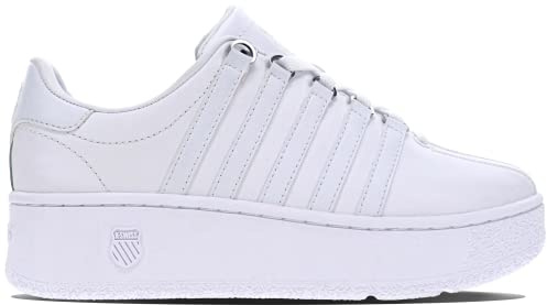 K-Swiss Women's Classic VN Platform Sneaker, White/White, 8 M