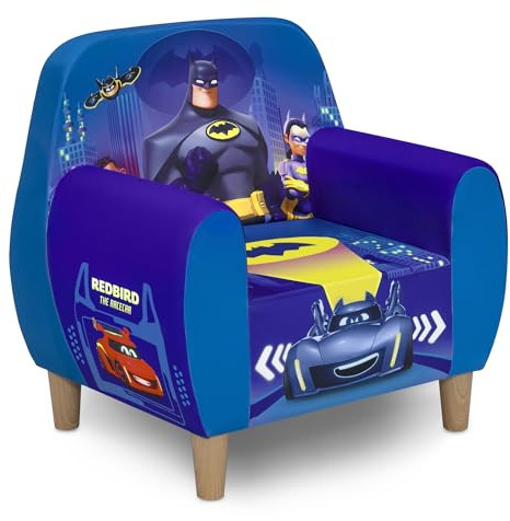 Delta Children Batman Batwheels Foam Chair for Kids, Blue