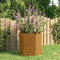 Hochbeet Pflanzkübel groß außen Balkon Pflanzkasten Pflanzkübel Rostig 40x40x45 cm Cortenstahl Geeignet für Gartenbalkone im Freien