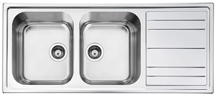 SMEG LDR116-2, Fregadero MIRA, Stainless steel