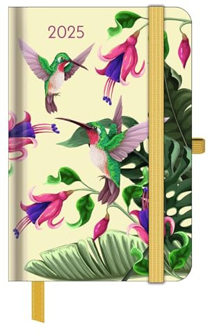 GreenLine – Agenda de bolsillo Diary Jungle 2025, 10 x 15 cm, calendario en diseño elegante, práctica organización diaria para gestión personal y profesional del tiempo