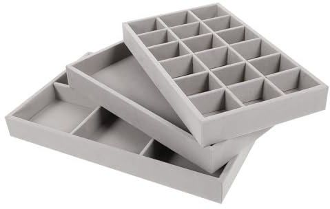 OFFSCH Présentoir À Bijoux 3 Pièces Pour Boucles Doreilles Et Colliers Pour Rangement En Tiroir