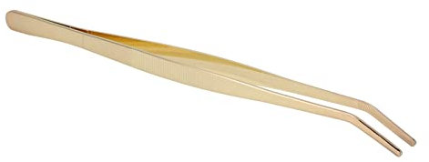 Pincettes de cuisine en acier inoxydable, 2 pièces, pinces de cuisine de précision avec pointes dentelées, pincettes de chef en acier inoxydable, pincettes de cuisine