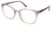 MMOWW Runder Rahmen Lesebrille Damen Herren, Federscharnier Runden Blaulichtfilter Computerbrille Entspiegelt Brille (Buntes Lila, +1.0)
